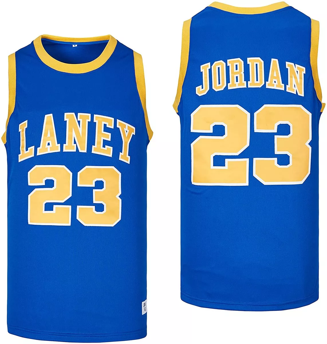 Mens MJ Jordan Laney 23 High School Basketball Jerseys All Stitched Throwback