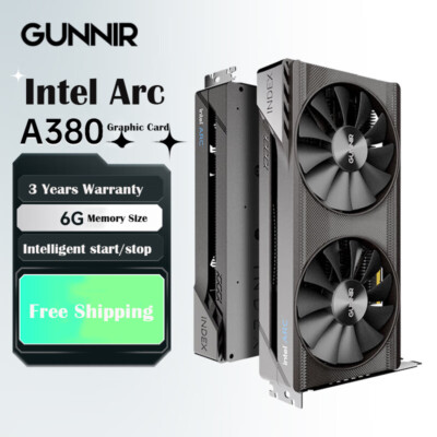 Gunnir for Intel Arc A380 Index 6G Dual Fan Desktop Graphics Card GDDR6 GPU