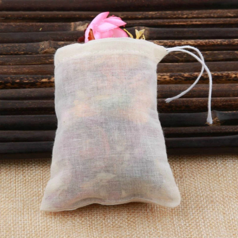 20 Pack LARGE 10x12 inch Natural Cotton Muslin Drawstring Reusable Bags - Image 4 of 4