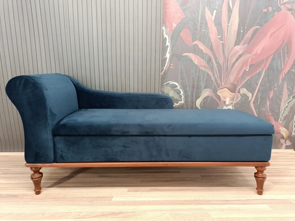 Chaise lounge sofa, Blue sofa couch, Living room sofa, Hidden storage sofa - Image 2 of 4