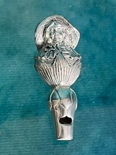 A Silver Figural Whistle - 2 Inches - Stamped 925 Silver Plate