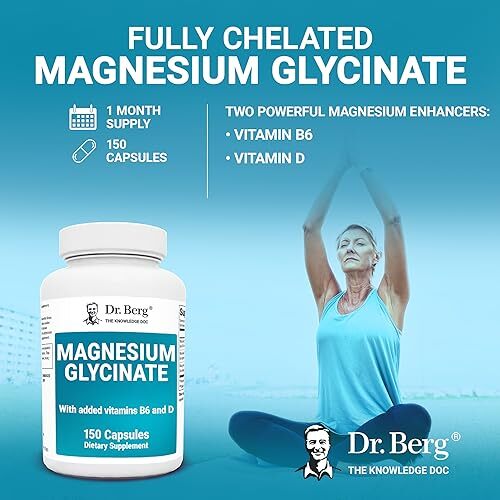 Dr. Berg's Magnesium Glycinate 400mg Fully Chelated Veg Capsules eBay