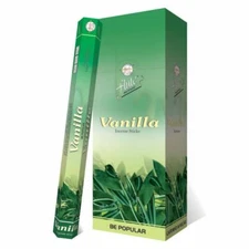 Flute Fragrant Charcoal Incense Sticks Vanilla Hexa packs - 120 Sticks Total 