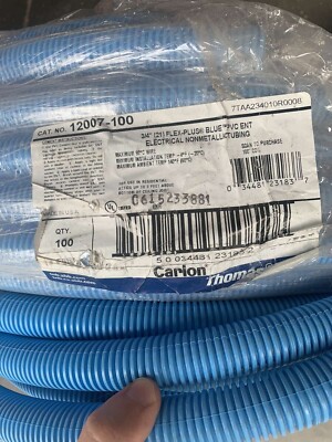 Carlon Conduit Coil 3/4'' x 100' Electrical Non-Metallic Tubing Flexible PVC Blue
