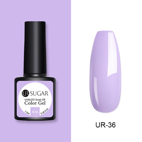 UR SUGAR 172 Colors UV Gel Polish Glitter Purple Top Base Gel Gel Varnish 7.5ml - Picture 38 of 119