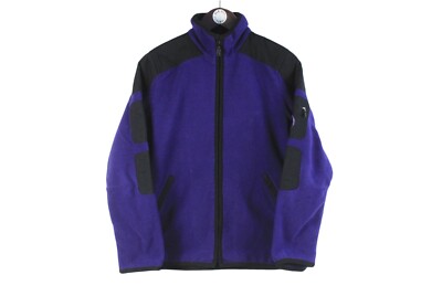 Bogner Fleece Women s Size M blue outdoor ski style cardigan sweater