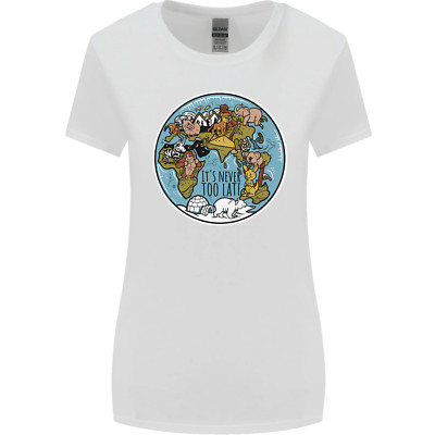 It's Never Too Late Climate Change Damen T-Shirt breiter geschnitten