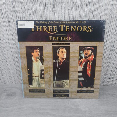 THREE TENORS: ENCORE Laserdisc LD VERY GOOD CONDITION MUSIC VERY RARE 3 TENORS!