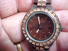 NICE LADIES ARMITRON WATCH BLING 26MM 60 STONES MOP DIAL
