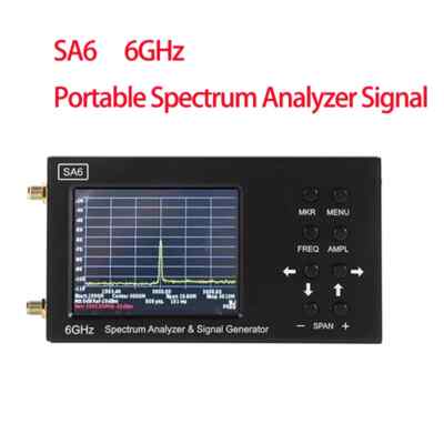 6GHz Portable Spectrum Analyzer Signal Genertor Touch WiFi RF Gain Band Antenna