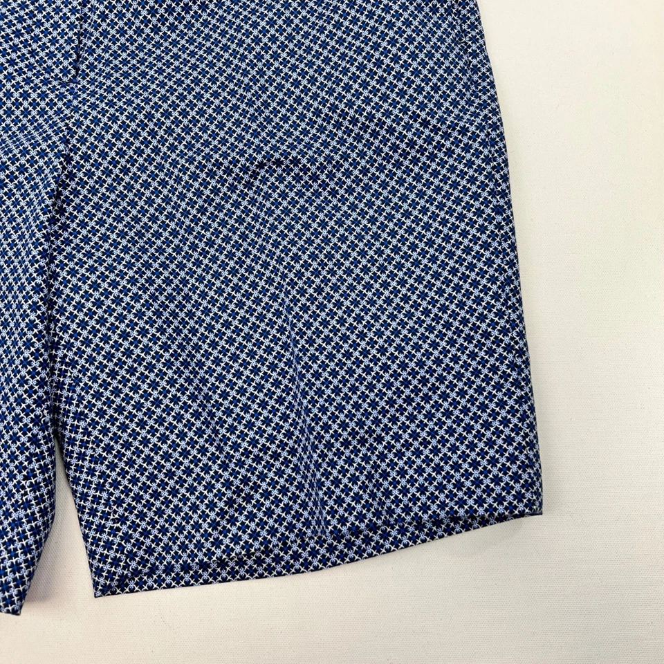 Dalia Women’s Blue/Multi Print Chino Shorts Size 14 Pockets Foto 4 de 4