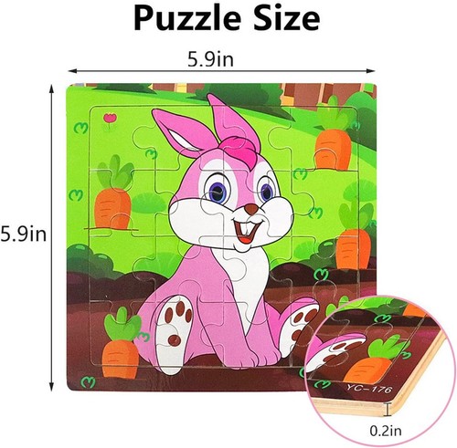 Puzzles for Kids Ages 3-5, 9 Pack Wooden Jigsaw Toddlers Ages... - Picture 6 of 7