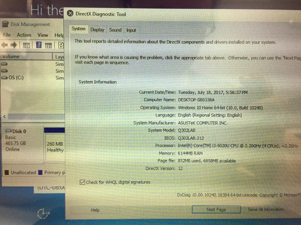 *Batería defectuosa* Portátil táctil 2 en 1 ASUS Q302LA-BHI3T11 13,3"/I3-5010U/6 GB/500 GB HDD Foto 2 de 4