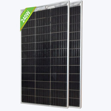 Nuovo Pannello Solare 2pz 120w 240w Monocristallino Bifacciale Fotovoltaico per 12V