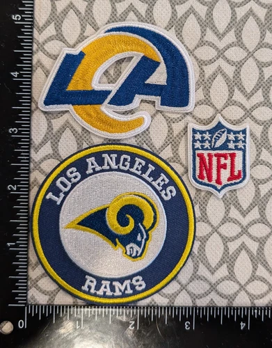 LA LOS ANGELES RAMS (YELLOW) 3 SET FOOTBALL IRON ON  EMBROIDERED PATCH