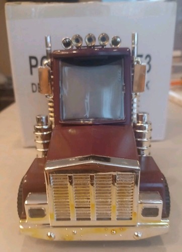 BIG RIG RED & CHROME SEMI TRUCK VINTAGE ALARM CLOCK-NEW IN ORIGINAL SHIPPING BOX - Picture 2 of 11