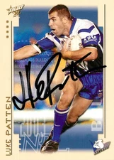 Signed 2003 Canterbury Bulldogs NRL Select XL Card - Luke Patten