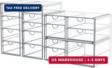 caktraie Makeup Organizer Storage with 16 Drawers, 4 Pcs Desktop Office Supplies