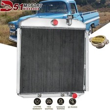 3 Row Aluminum Radiator Fits 1955-1959 Gmc Truck 4.4l 5.2l 5.3l 5.7l 6.1l V8 Gas