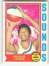 1974-75 Topps #263 Freddie Lewis BASKETBALL Memphis Sounds