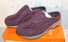 NEW EASY SPIRIT TRAVELTIME MULES WINE PURPLE SPARKLE CLOGS WOMENS SZ 6 NIB