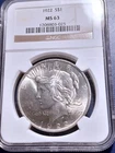 1922 NGC MS63 U.S. Peace Dollar