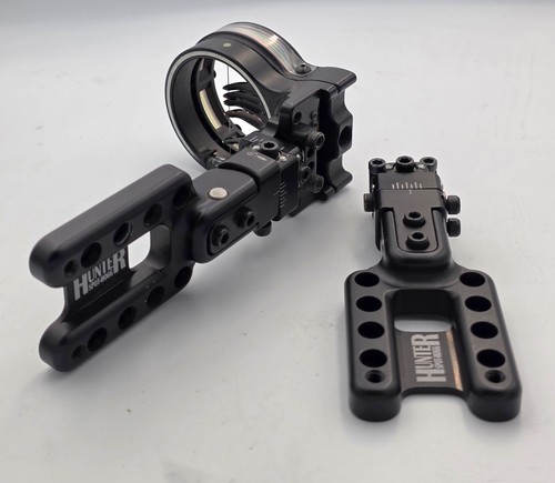 Spot Hogg Hunter 5 Pin Bow Sight RH Fiber Optic Adjustable w/ 2 Mount Brackets!!