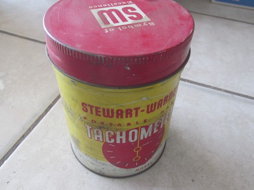 Stewart Warner Vintage Tachometer Gauge Model # 757-W In Can With Instructions - Picture 6 of 6