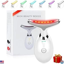 Neck Face Beauty Device Skin Toning Tool for Home Use with 7 Colors Unisex