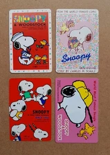 4 x Vintage Swap Playing Cards - Snoopy