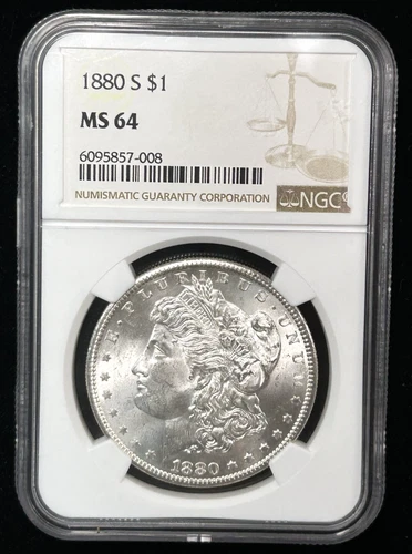1880-S $1 Morgan Dollar NGC MS64 San Francisco 90% Silver US Coin