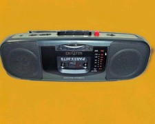 AIWA CS-P5W Portable Mini Boombox Stereo Radio Cassette Recorder TESTED WORKS