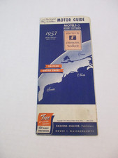 Vintage 1957 Emmons Walker Motor Guide Motel Resort Cottage Eastern US Map~Box E