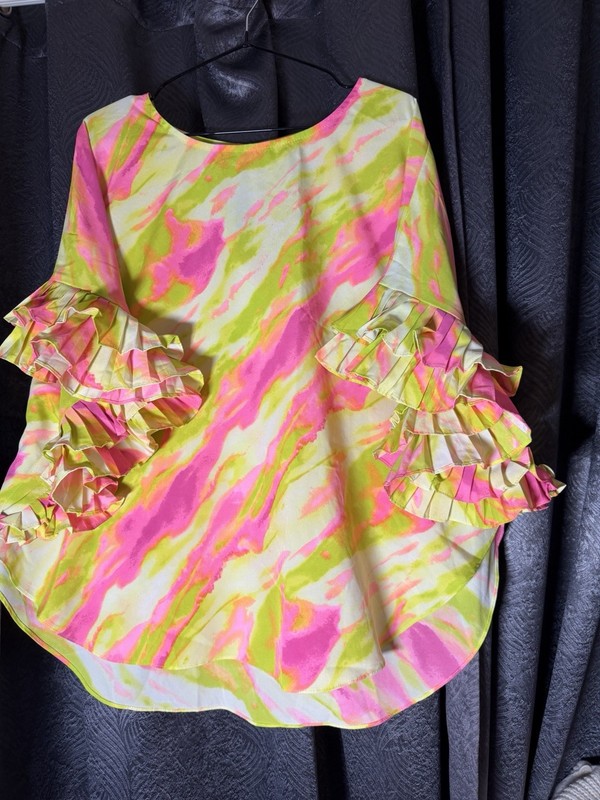 Neon Ruffle Shirt By Jodifl Size l