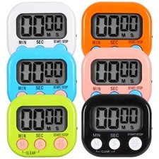 6 Pack Multi-Function Electric Timer for Kitchen Study Work Exercise Training