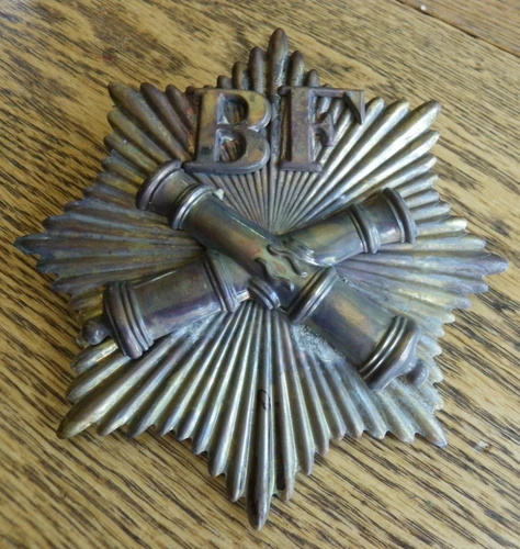 PRE CIVIL WAR ERA BOSTON FENCIBLES MILITIA SHAKO HELMET INSIGNIA