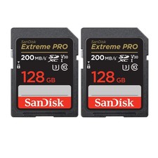 SanDisk 128GB Extreme PRO 200MBs SDXC UHSI Memory Card 2 pack FAST