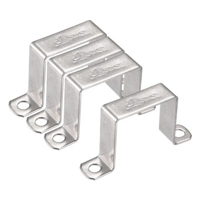4pcs U Shaped Connector Bracket Stainless Steel for Door Closed Bar Holder Strut