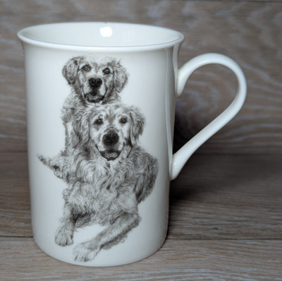 Golden Retriever Becher Tasse Fine China Heath McCabe Hund Tier Tasse - gebraucht gut