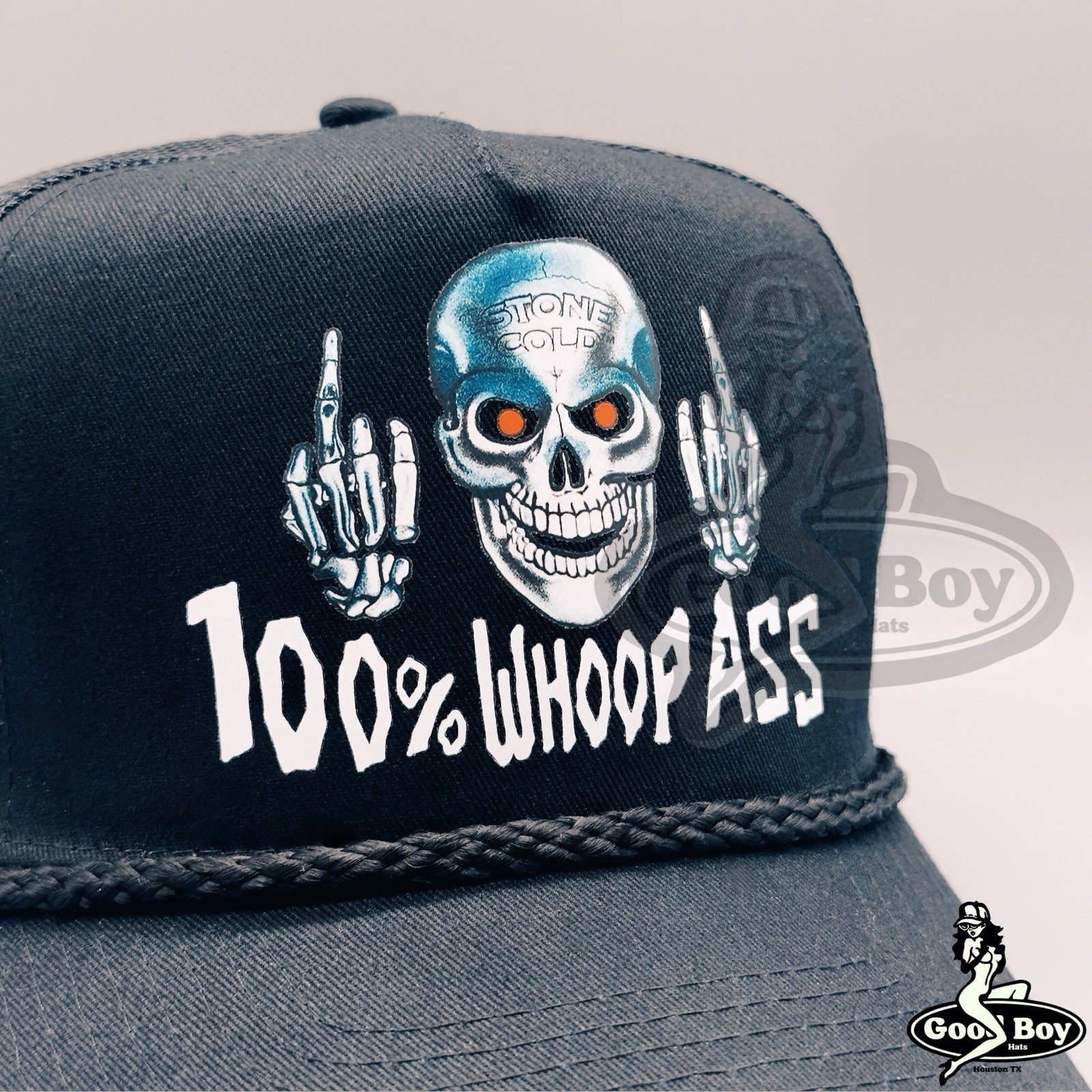 Stone Cold Steve Austin 3:16 Vintage Trucker Hat Rope 100% Whoop Ass WCW WWF WWE