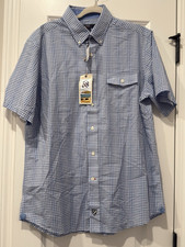 NWT NEW Men's Large Cremieux Collection Club 38 Short Sleeve Button Down Shirt