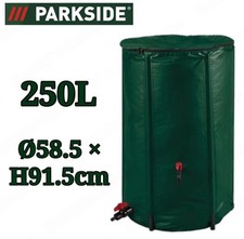 Parkside 250L Collapsible Water Butt Tank Ø58.5 x H91.5cm Rainwater Garden