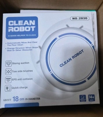 Clean Robot Cordless Robotic Vacuum Battery Edge Cleaning NO.2830 White/Blue
