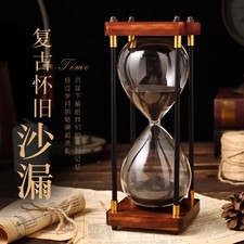 Carefully selected wooden vintage hourglass t...
