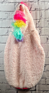 Unicorn Halloween Dog Pet Costume Plush Faux Fur Outfit Size Medium Pink Hooded