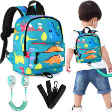Toddler Backpack Leash with anti Lost Wrist Link, Cute Mini Child Walking Harnes