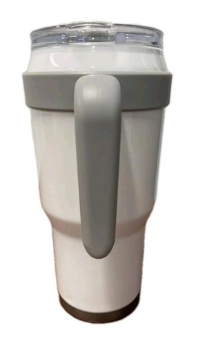 REDUCE White / 40oz Hot & Cold Vacuum Insulated Stainless Tumbler Mug, w/ Straw - Picture 7 of 15