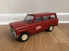 Vintage 1960's Tonka Red Jeep Wagoneer Pressed Steel Toy Truck