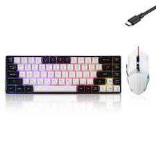 Wired 60% Gaming Keyboard and Mouse Combo, Ul...