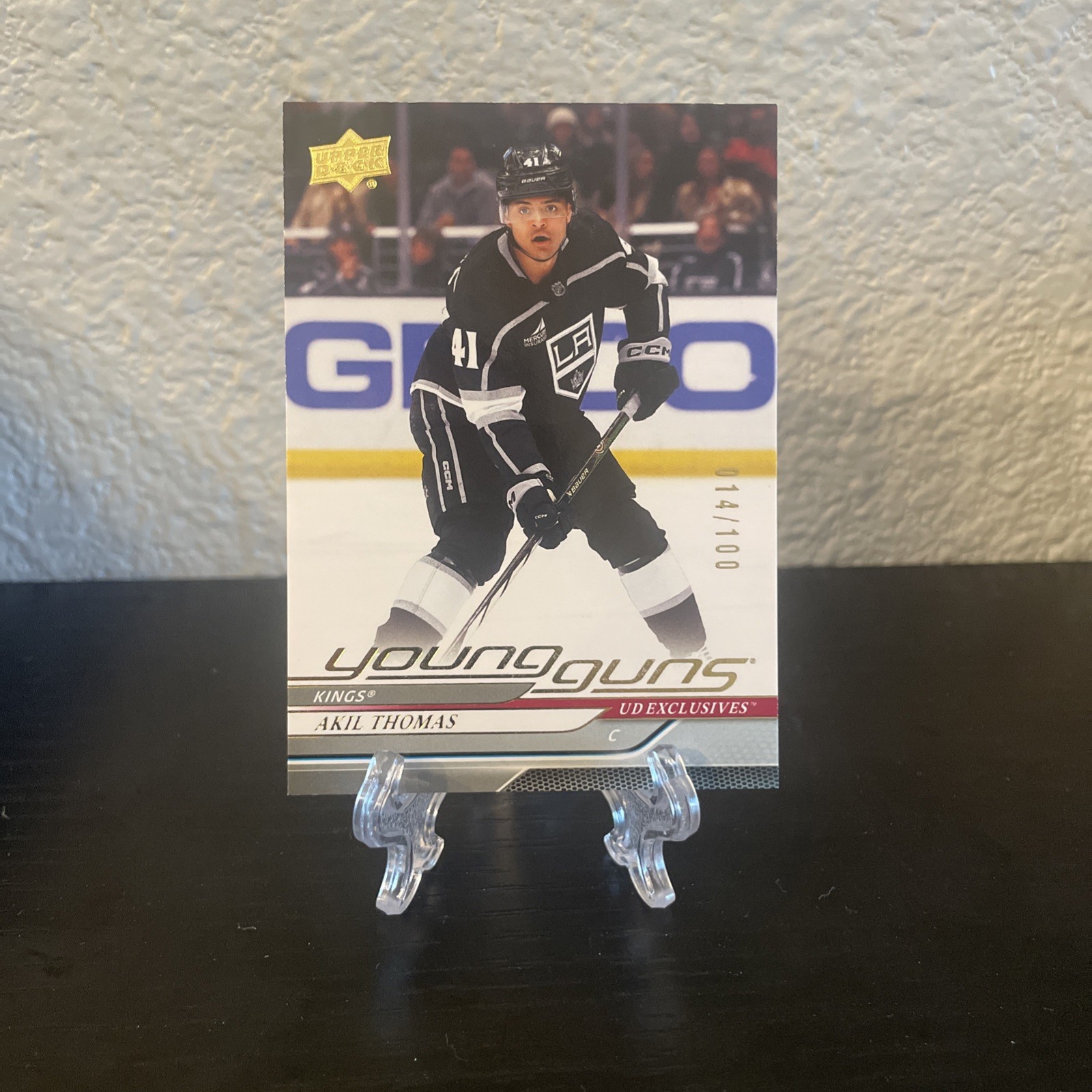 24/25 2024 UPPER DECK SERIES 1 AKIL THOMAS #242 YOUNG GUNS UD EXCLUSIVES 14/100